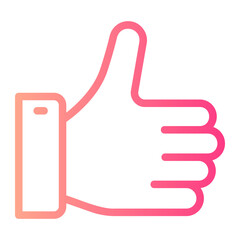 Obraz premium like gradient icon