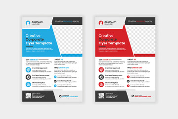 Vector Creative business flyer template design flyer template or corporate business event flyer design