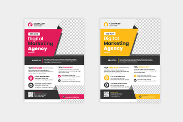 Vector Creative business flyer template design flyer template or corporate business event flyer design