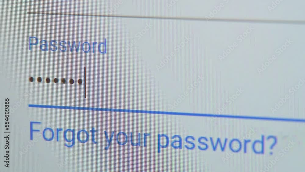 Poster Inserting the password concept. Typing text on computer. 4k footage UHD 3840x2160