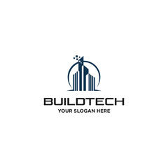 Building tech pixel logo, suitable for your design need, logo, illustration, animation, etc. 