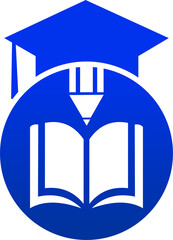 Vector icon suitable for an educational institution logo.