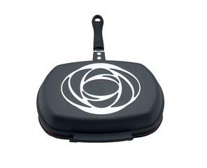 kitchen frypan on white background