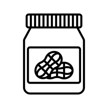 recommend clip art: Peanut butter icon. sign for mobile concept and web design. vector illustration