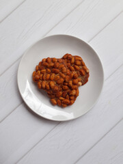 Ampyang Kacang or Gula Kacang, traditional snack from Java, Indonesia.