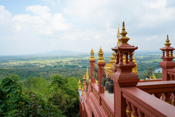 View point at Wat Pra That Doi Pra Chan Lampang Thailand