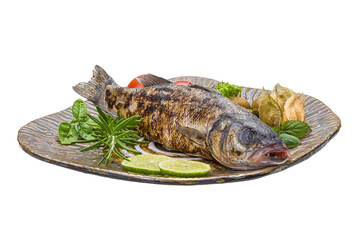 Roasted seabass
