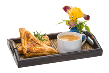 Breakfast - coffee and bun