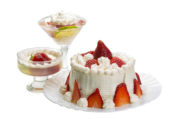 Dessert with strawberry