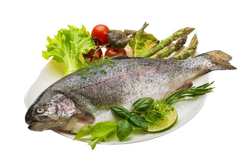 Fresh raw rainbow trout