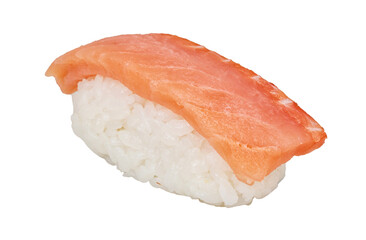 salmon sushi with white background