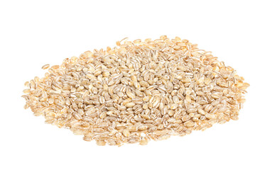 Pile of Pearl Barley isolated on white