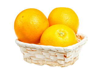 heap of oranges in the dish on white background
