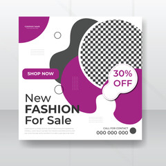 Vector fashion sale advertising cover social media banner template