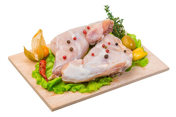 Raw rabbit meat