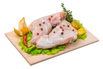 Raw rabbit meat