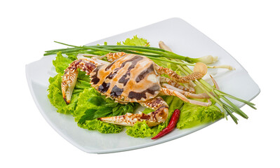 Raw red crab