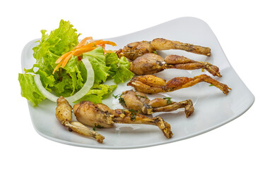 Grilled frog legs