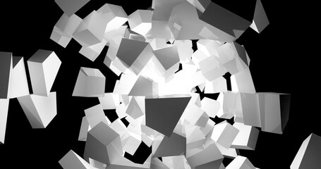 abstract background made of 3d boxes