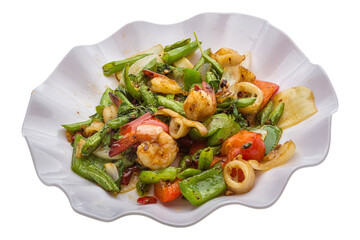 Seafood with vegetables