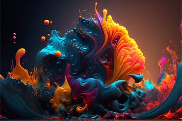 Fluid Color Abstract Background, Colorful abastract background.