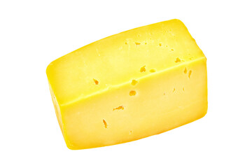 Hard yellow tasty cheese brick
