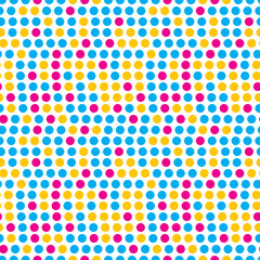 Seamless pattern vector abstract background dots circles color random geometric for wall modern design or fabric shirt or gift wrapping papers and pastel color wallpaper or grid line.