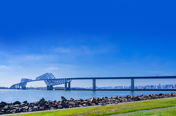 東京ゲートブリッジ は 東京港 の入口に掛かる 海上橋 【 東京 の 風景 】