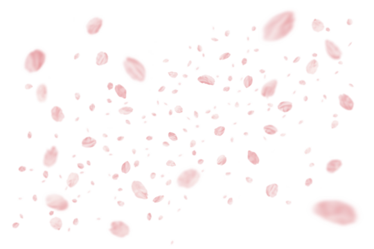 切り抜きで使える、リアルな桜の花吹雪
