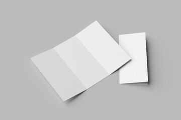 Trifold Brochure Blank Mockup