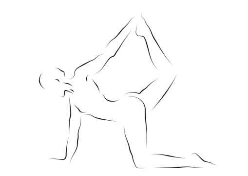 beautiful line drawing of yoga poses , concept International Day of Yoga . - Powered by Adobe