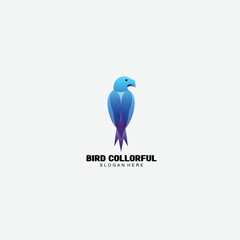 blue bird design gradient colorful
