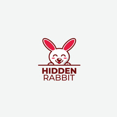 colorful logo cute rabbit design