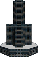Skyscraper, Front View, Generative AI