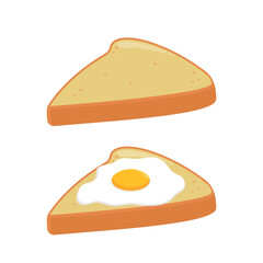 illustration design of sliced bread with egg