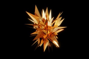 fire burning on black abstract background backdrop gold wallpaper art design 3d render illustration