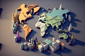 Digital illustration about map.