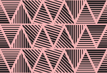 wallpaper with triangles consisting of ribbons in the form of a pattern