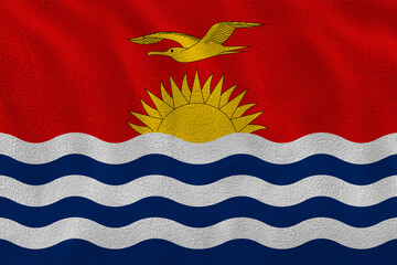 National flag  of Kiribati. Background  with flag  of Kiribati