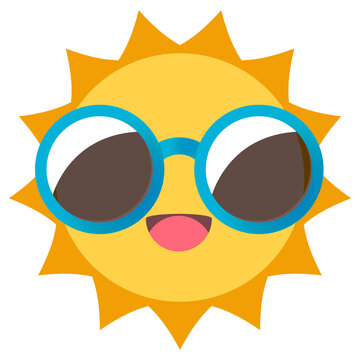 recommend clip art: sun wearing sunglasses summer hot icon