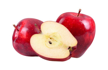red apple isolated on transparent png