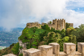 The castle of Venus in the medieval village of Erice, province of Trapani IT	