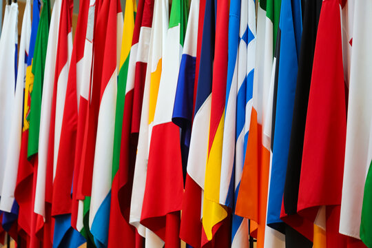 flags of Coutries during the international Meeting