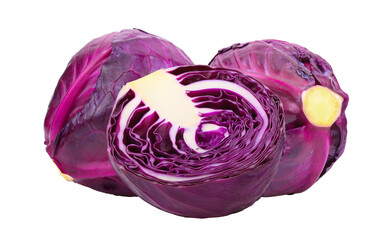 purple cabbage isolated on transparent png