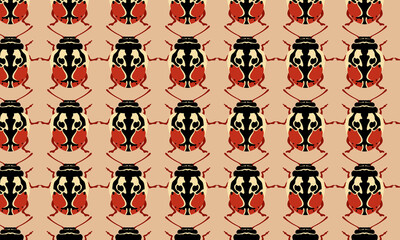 Vector seamless decorative geometric shapes pattern background