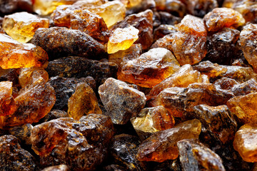 big brown caramelized candy sugar as background