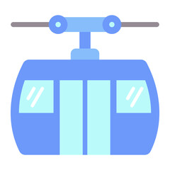 Cable Car Flat Icon