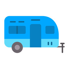 Caravan Flat Icon