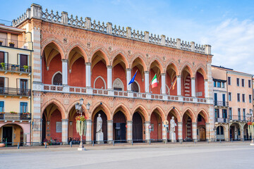 Padua, Veneto, Italy: Loggia Amulea, neo gothic palace on the Prato della Valle square