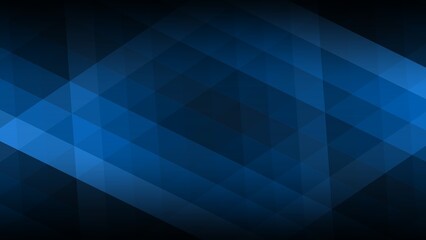Illustration of a blue black background with illuminated triangles and added effects